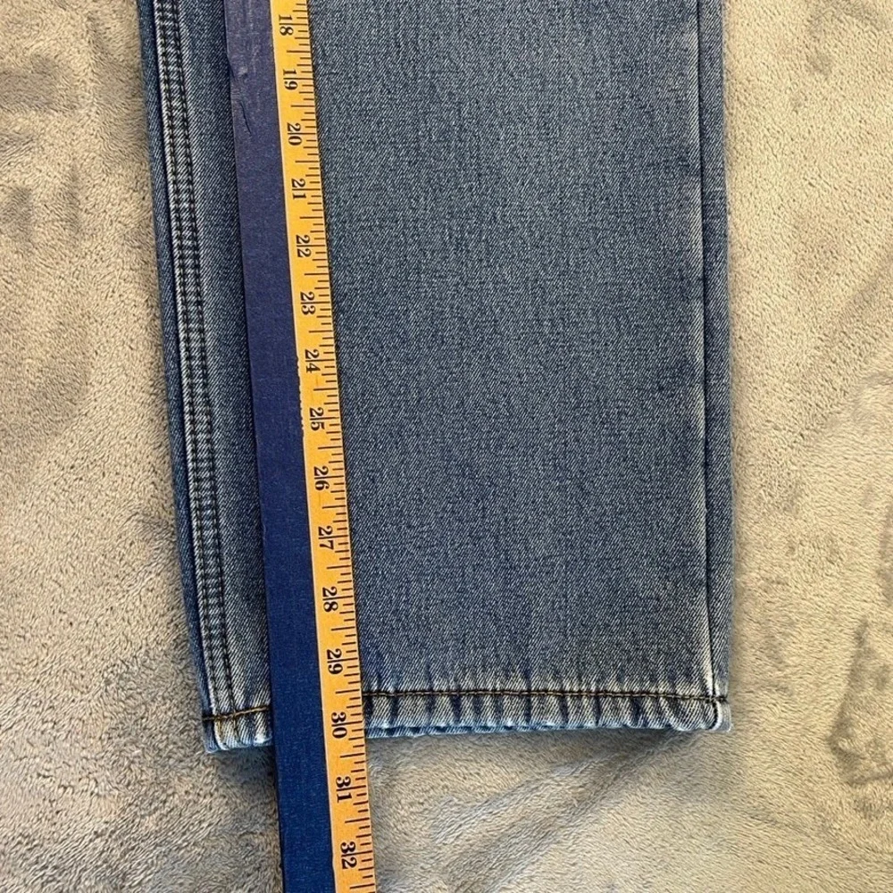 Old Mill Mens Fleece Lined Denim Jeans Blue Straight Leg 38x30 Winter Workwear